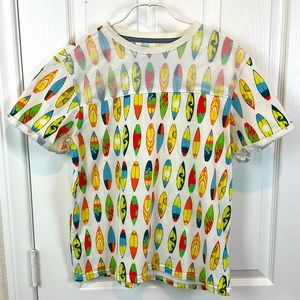 Pre-Owned DCBD Boys T-Shirt with Surf Board Print, Size L (14-16)